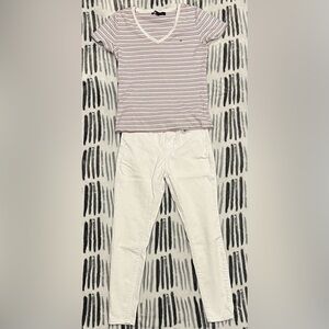 White Straight-Leg Jeans with Classic Styling